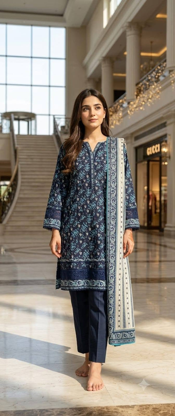Lawn Printed Stitched 3pcs