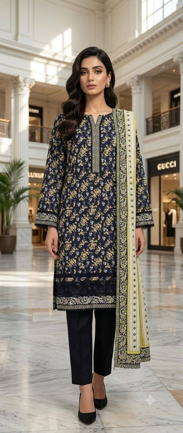 Lawn Printed Stitched 3pcs