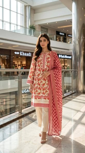 Lawn Printed Stitched 3pcs
