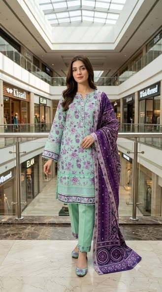 Lawn Printed Stitched 3pcs